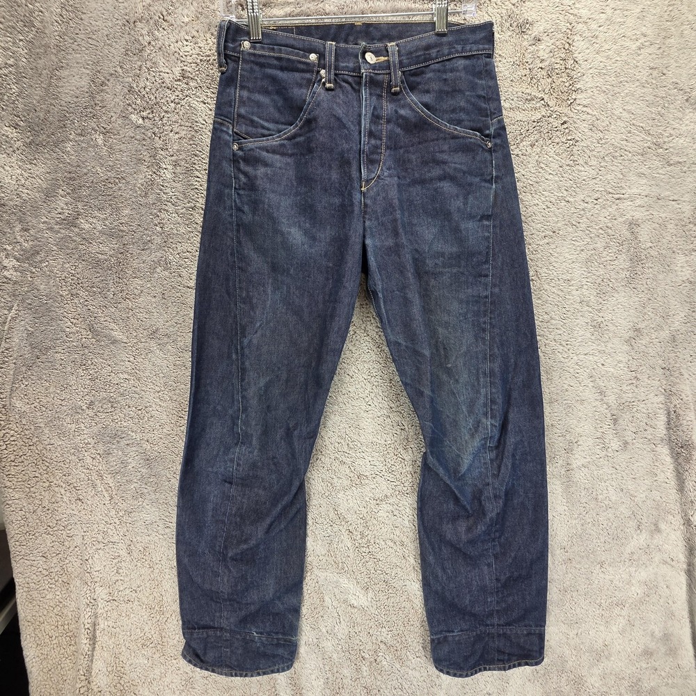 Vintage Levis Engineered Jeans Mens 28x30 Blue Twisted Dark Wash Button Fly